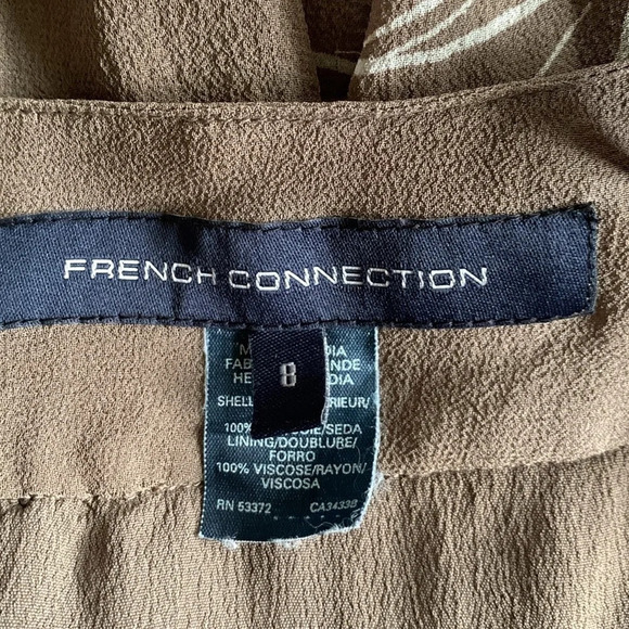 French Connection light brown silk skirt size 8 - Picture 6 of 10